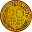 France 20 Centimes (Piedfort) KM# P724 A.DIEUDONNE LIBERTE EGALITE FRATERNITE 20 CENTIMES 1982 coin reverse
