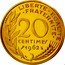 France 20 Centimes (Piedfort) KM# P347 LIBERTE EGALITE FRATERNITE 20 CENTIMES 1962 A. DIEUDONNE coin reverse
