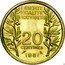 France 20 Centimes (Pre series by Lagriffoul) LIBERTE EGALITE FRATERNITE ESSAI 20 CENTIMES 1961 coin reverse