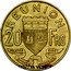 France 20 Francs (Marianne) KM# 11a REUNION 20 FRS PRÆTER OMNES ANGULUS RIDET coin reverse