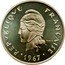 France 20 Francs Piedfort. New Caledonia 1967  Proof KM# P2a RÉPUBLIQUE FRANÇAISE R JOLY 1976 coin obverse