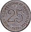 France 25 Centimes (Commune of Bayeux) 25 C. UNION COMMERCIALE ET INDUSTRIELLE 1922 coin reverse