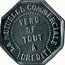 France 25 Centimes (Commune of Calais) VEND DE TOUT A CRÉDIT LA MUTUELLE COMMERCIALE coin obverse