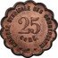 France 25 Centimes (Commune of Perpignan. Essai) CHAMBRE SYNDICALE DES COMMERÇANTS 25 CENT. coin reverse