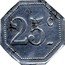 France 25 Centimes (Military Cooperative. Commune of Perpignan) 25 C coin reverse