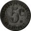 France 5 Centimes Chamber of Commerce. Department of Herault 1920 5 C CHAMBRE(S) DE COMMERCE DE L'HERAULT coin reverse