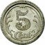 France 5 Centimes Commune of Ham 1922  5 CENT. THEVENON coin reverse
