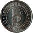 France 5 Centimes (Commune of La Clayette) UNION COMMERCIALE ET INDUSTRIELLE 5 C 1922 coin reverse