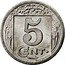 France 5 Centimes Commune of Royan-sur-Ocean 1922  5 CENT THEVENON coin reverse