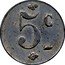 France 5 Centimes (Military Cooperative. Commune of Perpignan) 5 C coin reverse