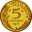 France 5 Centimes (Piedfort) KM# P415 LIBERTE EGALITE FRATERNITE 5 CENTIMES 1971 A. DIEUDONNE coin reverse