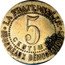 France 5 Centimes (The Fraternal Democratic Stoves. Beziers) 5 CENTIMES LA FRATERNELLE FOURNEAUX DÉMOCRATIQUES coin obverse
