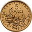 France 5 Francs The Sower. Piedfort 1968  Proof KM# P405 LIBERTE EGALITE FRATERNITE 5 FRANCS 1968 coin reverse
