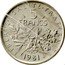 France 5 Francs Piefort 1981 KM# P708 LIBERTE EGALITE FRATERNITE 5 FRANCS 1981 coin reverse
