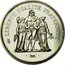 France 50 Francs Hercules. Piedfort 1976 KM# P563 LIBERTE EGALITE FRATERNITE DUPRÉ coin reverse