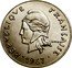 France 50 Francs (New Caledonia(without IEOM)) KM# 7 RÉPUBLIQUE FRANÇAISE R JOLY 1967 coin obverse
