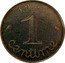 France 1 Centime uniface 1961  (fr) Sans le mot ESSAI 1961 1 CENTIME coin obverse