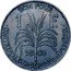 France 1 Franc KM# 46 Guadeloupe BON POUR 1 F. 19 03 CONTRE VALEUR DÉPOSÉE AU TRÉSOR coin reverse