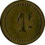 France 1 Franc Istres. Cantine Tranchand 1917 ND(1917~1922) 1 F coin reverse