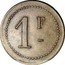 France 1 Franc Istres. Circle of Non-comm. Officer Aviation 1917 ND(1917~1922) 1 F coin reverse
