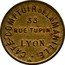France 1 Franc (Lyon. Cafe-Comptoir de la Manille) 33 RUE TUPIN LYON CAFÉ-COMPTOIR DE LA MANILLE coin obverse