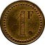 France 1 Franc (Lyon. Cafe-Comptoir de la Manille) 1 F. coin reverse