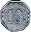 France 10 Centimes (Arconnerie francaise) 10 C coin reverse
