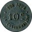 France 10 Centimes Chalon-sur-Saone. Cafe Petit 1917 ND BON POUR EN MARCHANDISES 10 C coin reverse