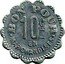 France 10 Centimes Chalon-sur-Saone. Epicerie Graineterie Gontier 1917 ND BON POUR EN MARCHANDISES 10 C coin reverse