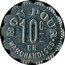 France 10 Centimes Chalon-sur-Saone. La Dijonnaise 1917 ND BON POUR EN MARCHANDISES 10 C coin reverse