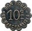 France 10 Centimes Chalon-sur-Saone. L’Obelisque 1917 ND BON POUR EN MARCHANDISES 10 C coin reverse