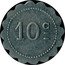 France 10 Centimes Commune of Gex 1917 ND 10 C coin reverse