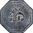 France 10 Centimes (Commune of Narbonne. Grand Cafe Glacier Saturnin. Countermarked) 10 C coin reverse
