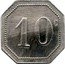 France 10 Centimes (Commune of Narbonne. Grand Cafe Glacier Saturnin) 10 C coin reverse