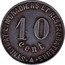 France 10 Centimes (Commune of Narbonne. Limonadiers and Restaurateurs Syndicate) SYNDICAT LIMONADIERS ET RESTAURATEURS 10 CENT coin reverse