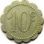 France 10 Centimes Cooperative Society. Thaon-les-Vosges 1916 ND 10 C coin reverse