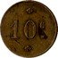 France 10 Centimes (Grand Cafe Continental. Carcassonne) 10 C coin reverse
