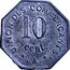 France 10 Centimes (Jonzac) UNION DES COMMERCANTS 10 CENT. DUSEAUX PARIS coin reverse