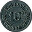 France 10 Centimes Lyon. Bar a L’Habitude 1917 ND BON POUR EN CONSOMMATION 10 C coin reverse
