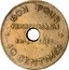 France 10 Centimes (Lyon. Eden-bars. Round Hole) BON POUR NON REMBOURSABLE EN ESPÉCES 10 CENTIMES coin reverse