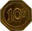 France 10 Centimes Lyon. L’avenir Regional 1917 ND 10 C coin reverse