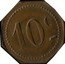 France 10 Centimes Paris. Andre Capoulade 1917 ND 10 C coin reverse
