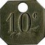 France 10 Centimes Paris. Seine. Brasserie La Biere ND (1917) 10 C coin obverse