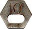 France 10 Centimes Paris. Seine. Parisian Boats ND (1917) 10 C coin obverse