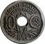 France 10 Centimes Uniface- obverse proof. Perforated 1914  LIBERTE EGALITE FRATERNITE 10 CMES 1914 coin obverse
