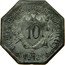 France 10 Centimes (Versailles. Versailles Trade Groups) 10 GROUPES COMMERCIAUX DE VERSAILLES 1918 coin reverse