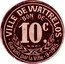 France 10 Centimes (Wattrelos) VILLE DE WATTRELOS BON DE 10C. N & CIE GARANTI PAR LA VILLE 9 1915 coin obverse