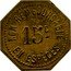 France 15 Centimes (Lyon. Eden-bars) NON REMBOURSABLE EN ESPÉCES 15 C coin reverse