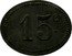 France 15 Centimes Paris. Bellevilloise Boyer 1917 ND 15 C coin reverse