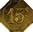 France 15 Centimes Remiremont. A la Croix de Lorraine 1915 ND 15 C coin reverse